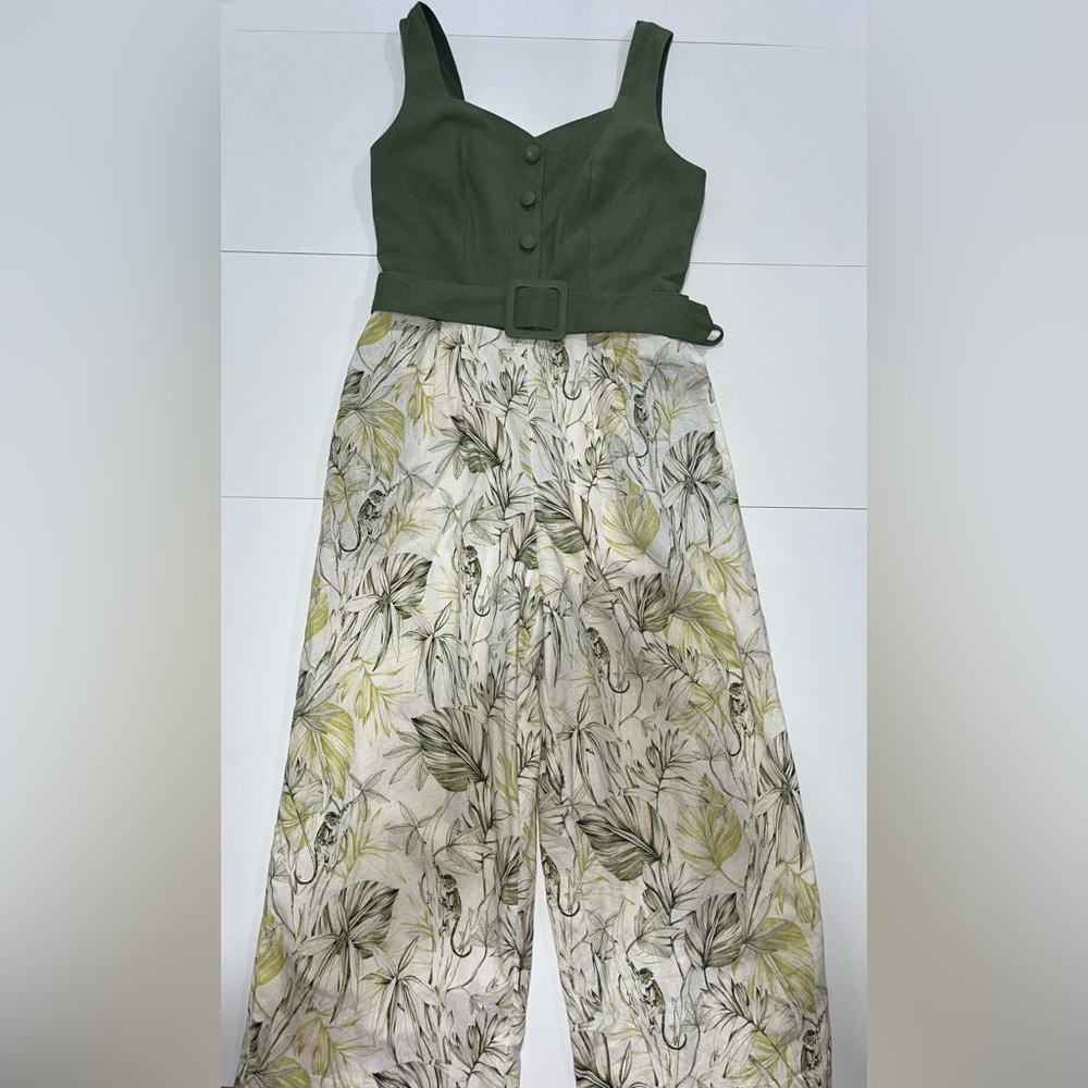WORN ONCE Gal Meets Glam One Piece Green Monkey Jumpsuit